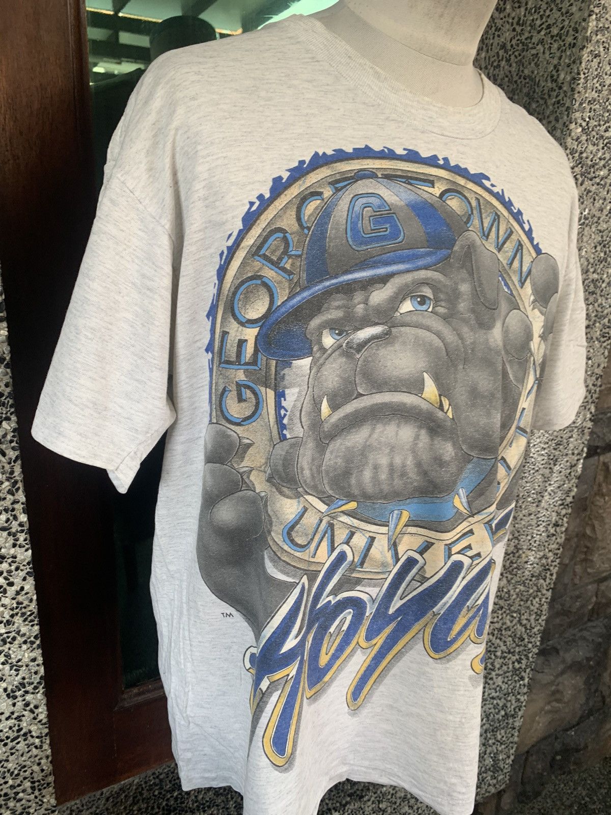 Vintage Vintage 90s University Of Georgetown Hoyas T shirt Size US L / EU 52-54 / 3 - 6 Thumbnail