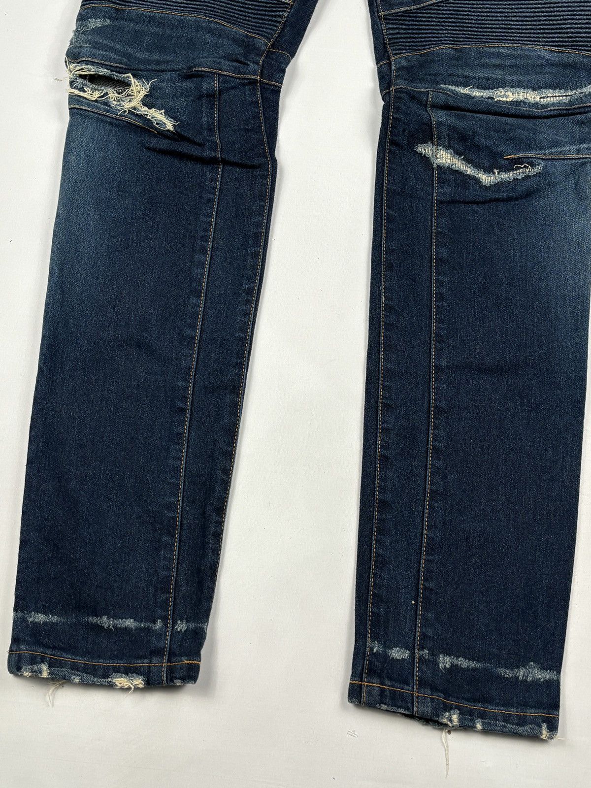 Balmain F/W 2016 Distressed Biker Denim Jeans Size US 37 - 6 Thumbnail