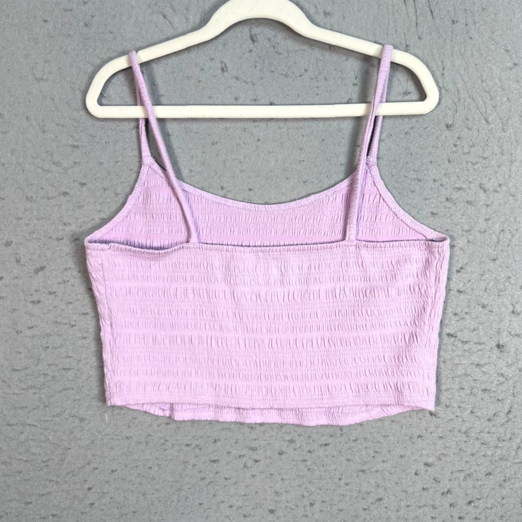 Pacsun Pac Sun Cares Medium Lilac Cami Spaghetti Straps Crop Top Tank Women's M Purple Cotton Polyester Blend Cropped Casual Womens 90s? Size M / US 6-8 / IT 42-44 - 2 Thumbnail