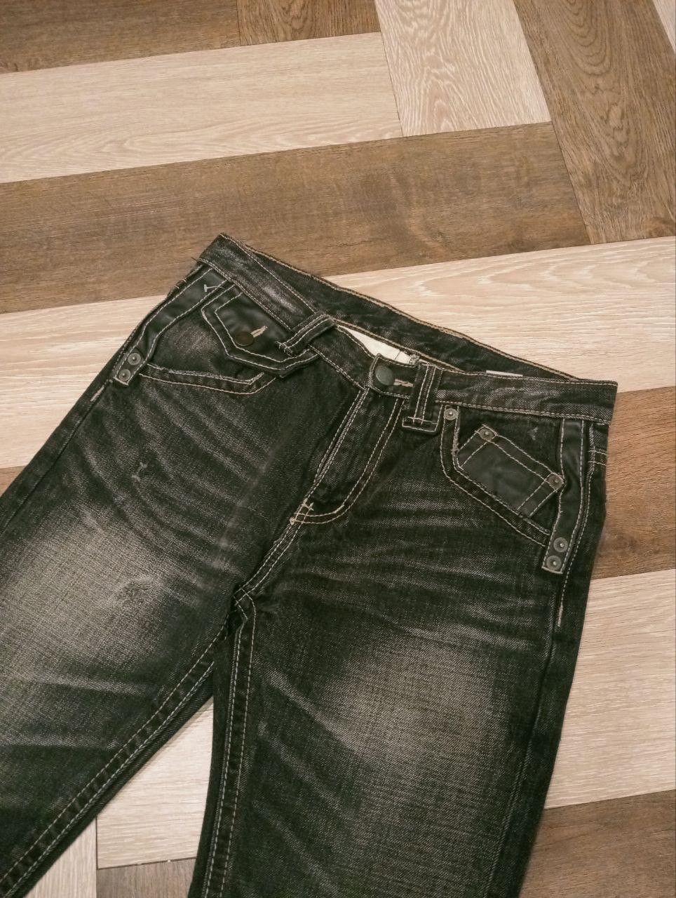 If Six Was Nine TRIM JAPAN DISTRESSED JEANS Size US 30 / EU 46 - 4 Thumbnail