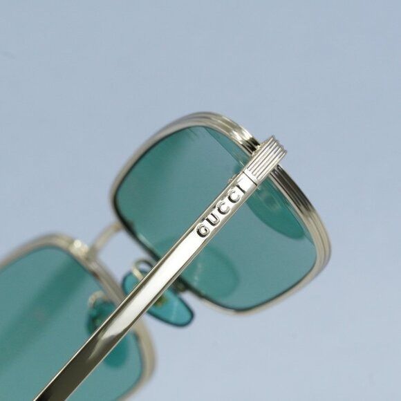 Gucci 🕶️ New Gucci GG1457S 005 Sunglasses - Gold Frame, Green Size ONE SIZE - 9 Thumbnail