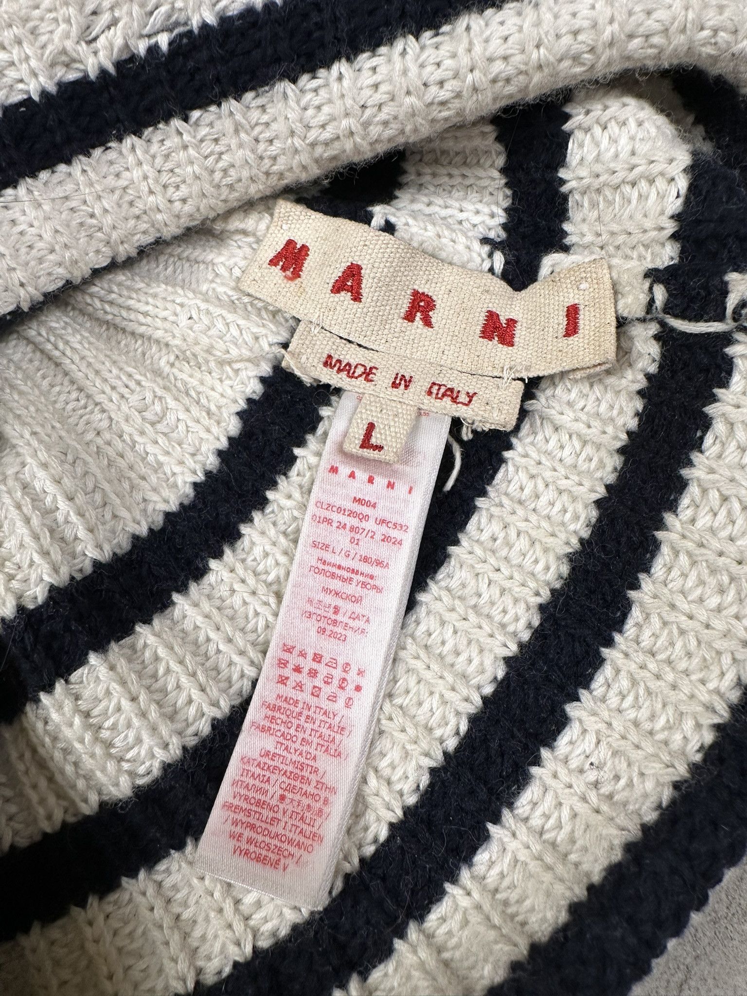 Marni Marni Wool Knit Stripped Beanie Size ONE SIZE - 6 Thumbnail