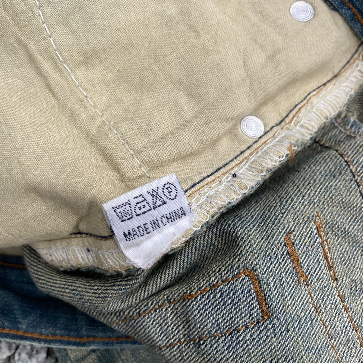 Handmade 🇯🇵 BLUESHADU JAPANESE KOI FISH DISTRESSED DENIM PANTS Size US 33 - 17 Thumbnail