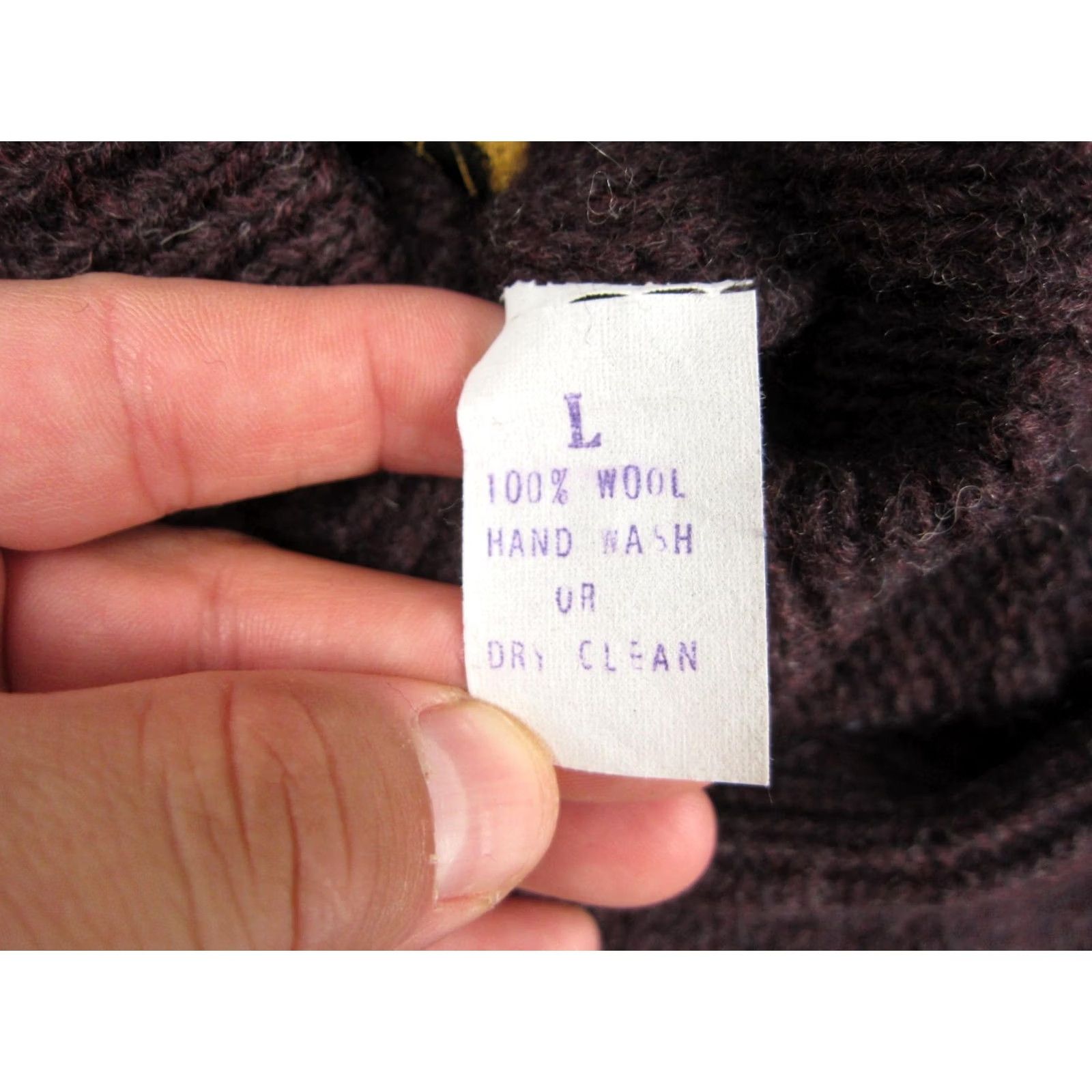 Eddie Bauer VINTAGE Eddie Bauer Sweater Womens L Purple 100% Wool Pullover Knit Mock Neck Size L / US 10 / IT 46 - 4 Thumbnail