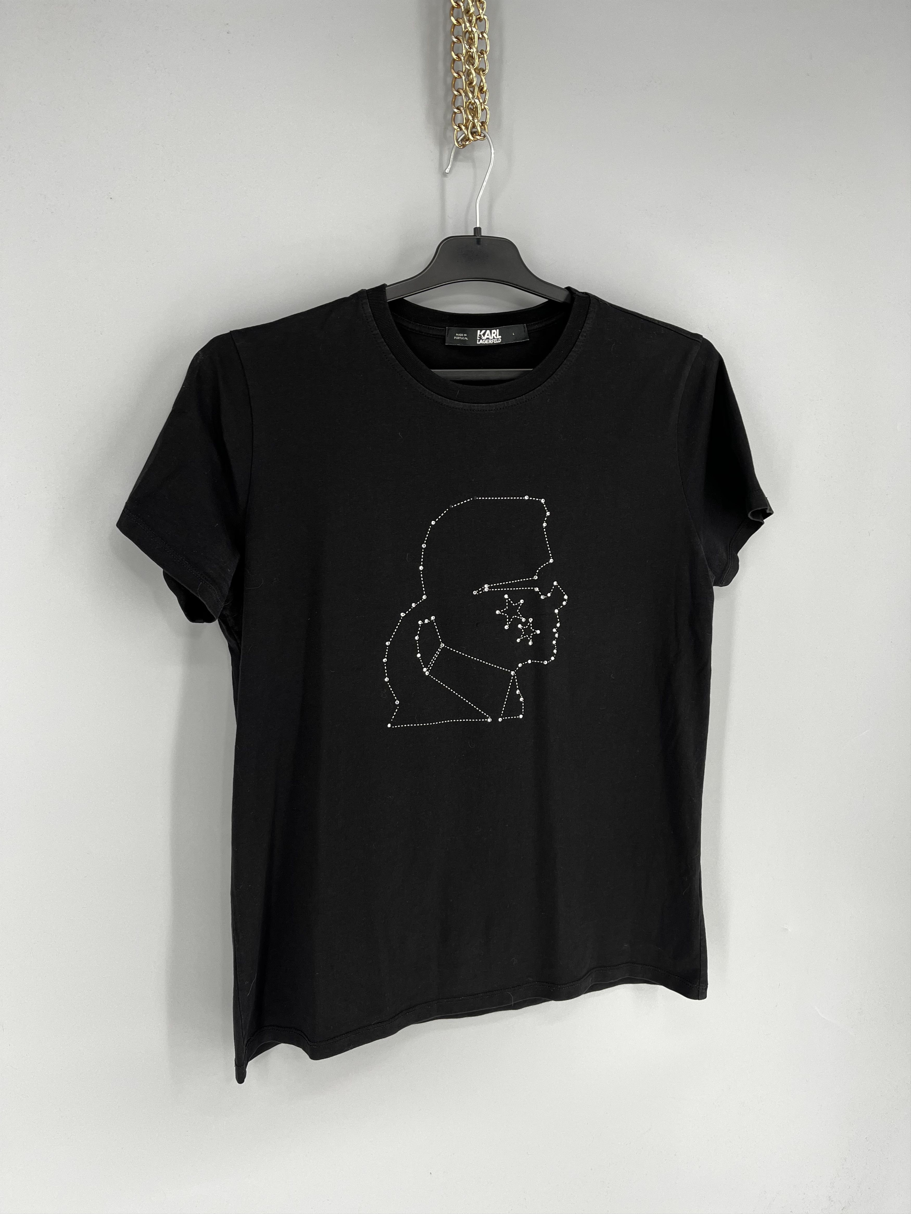 Karl Lagerfeld Karl Lagerfeld Paris Logo T Shirt Black Womens Size L Size US L / EU 52-54 / 3 - 2 Thumbnail