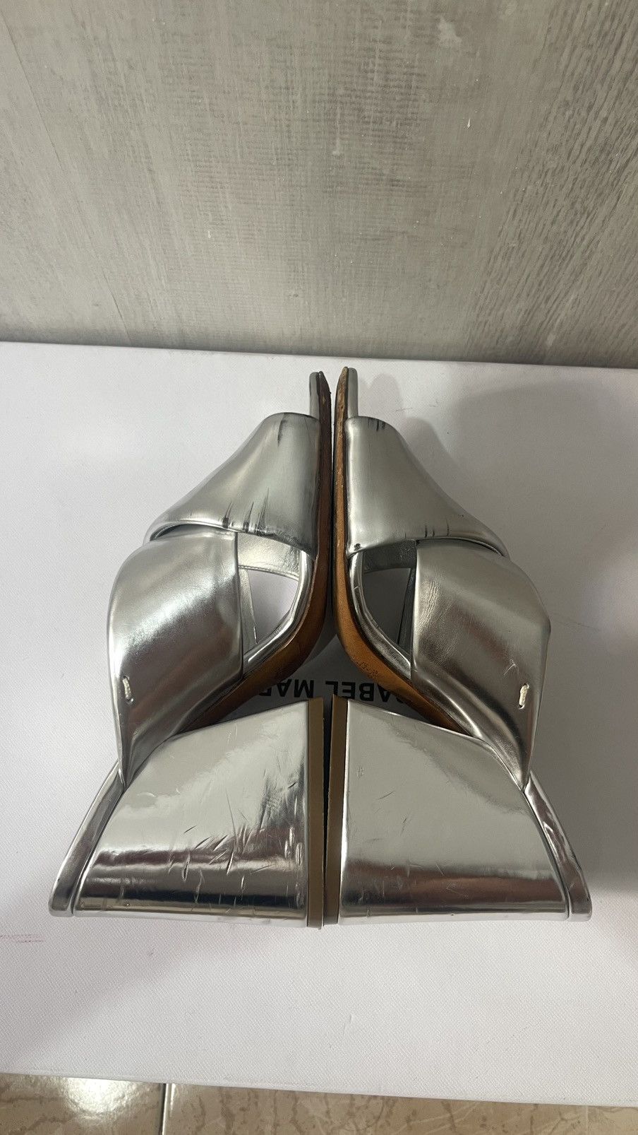 Maison Margiela Maison margiela silver crossover heels Size US 7 / IT 37 - 10 Thumbnail