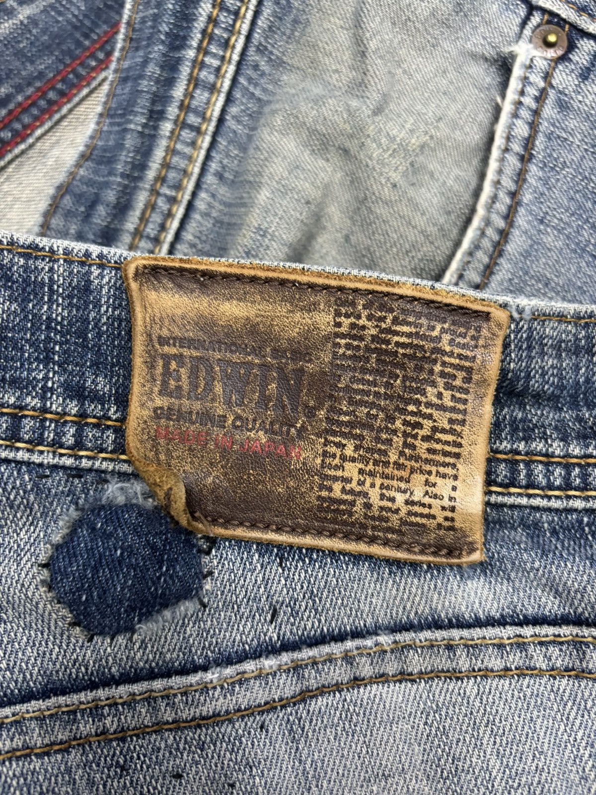 Kapital EDWIN PATCHWORK DISTRESSED DENIM JEANS LOOSE FIT Size US 36 / EU 52 - 9 Thumbnail