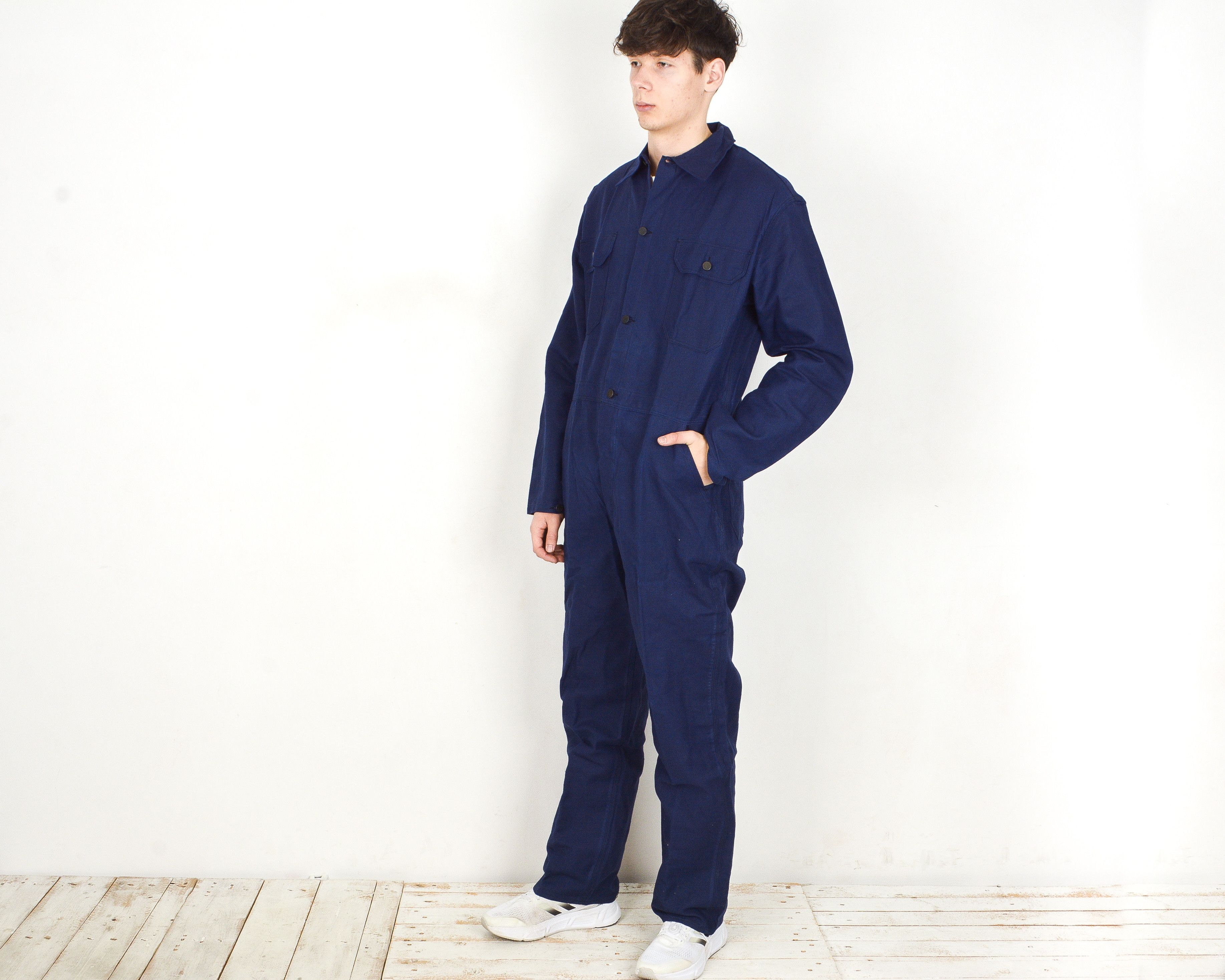 Vintage Sanfor Swedish Men's XL Worker Jumpsuit Boilersuit Overalls Size US 36 / EU 52 - 2 Thumbnail