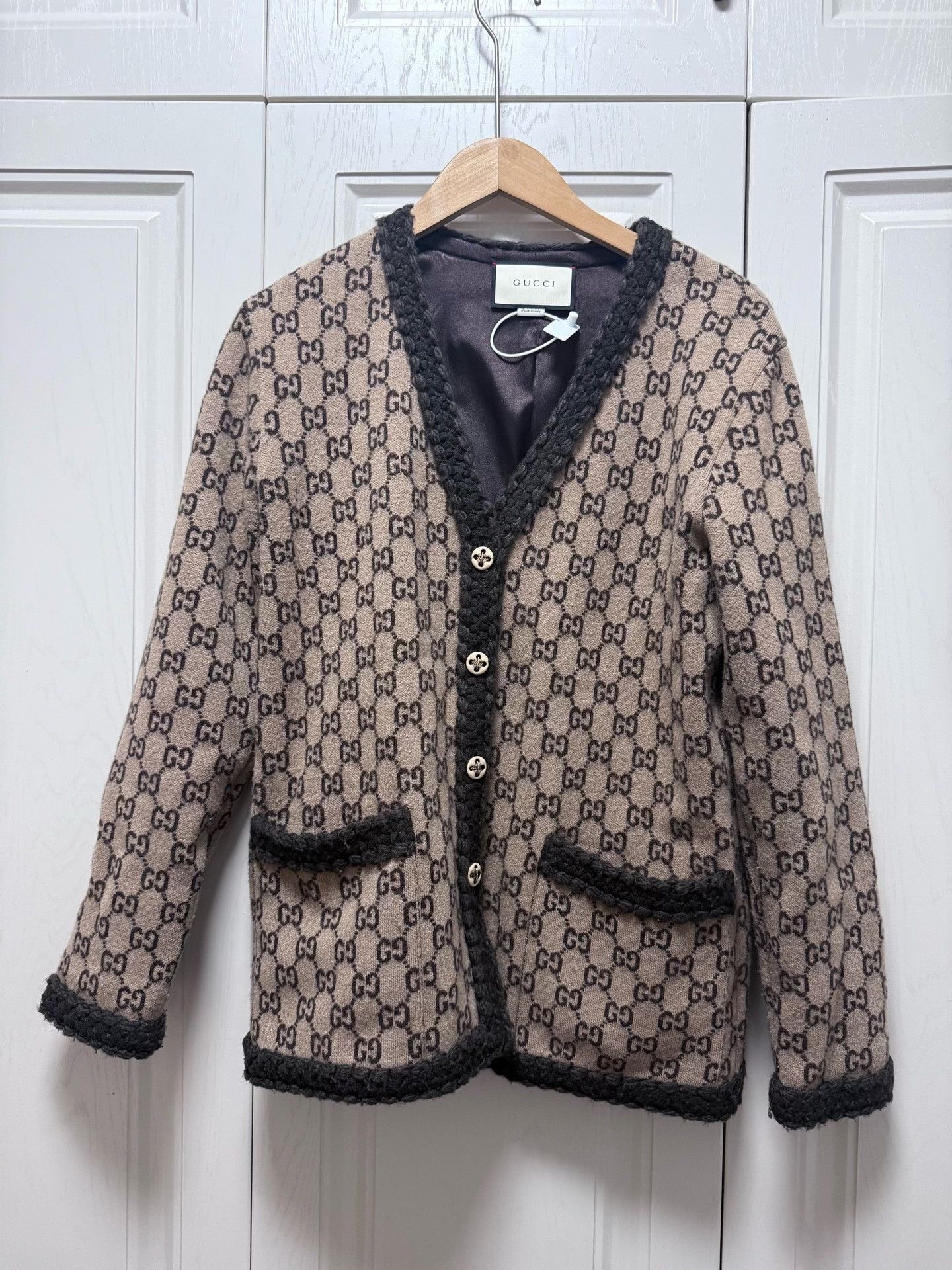 Gucci Gucci All-Over Print Knit Cardigan Size S / US 4 / IT 40 - 1 Thumbnail
