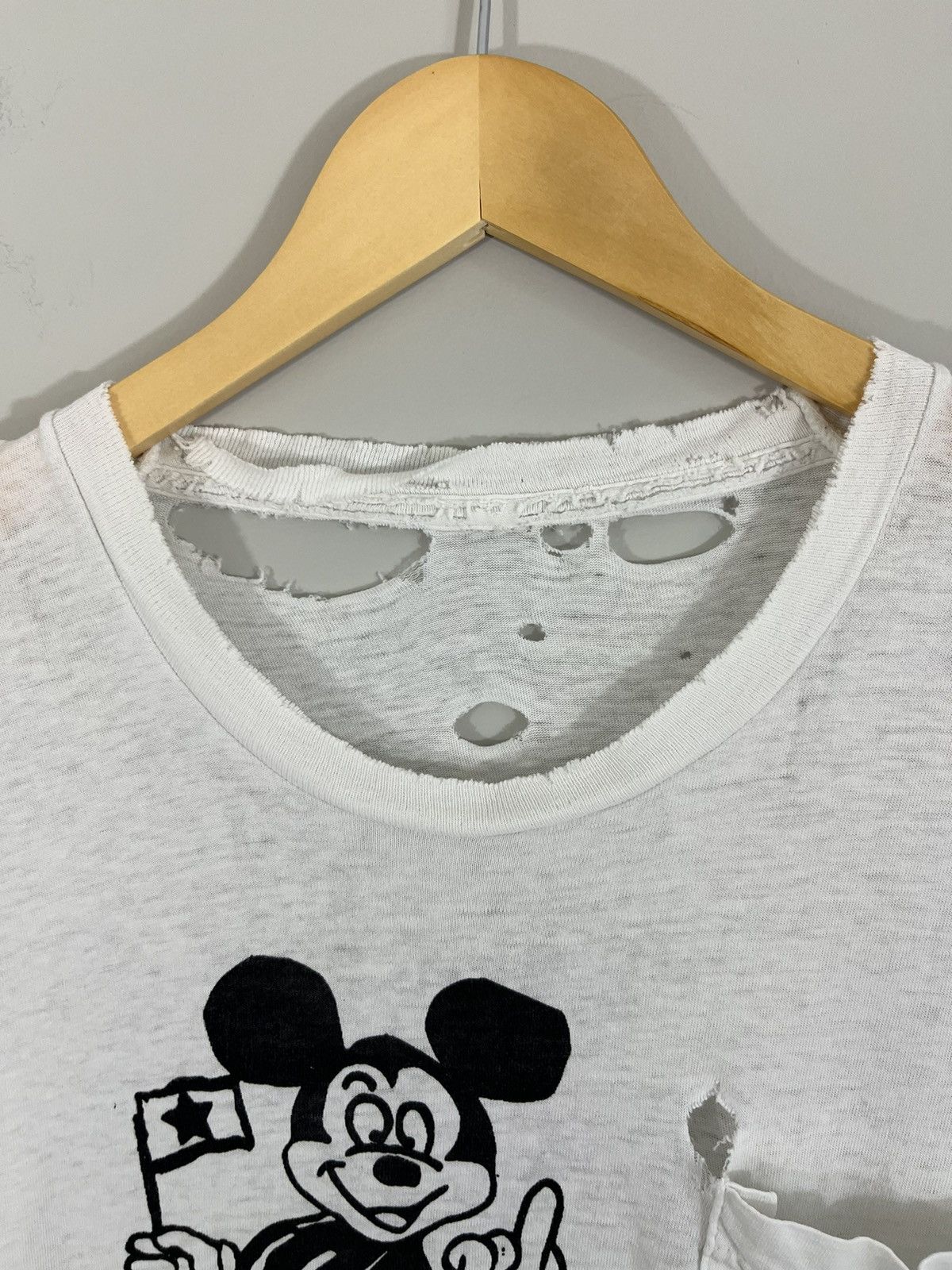 Vintage Single Stitch FUCK YOU Mickey Mouse Disney Thrashed Tee Size US L / EU 52-54 / 3 - 5 Thumbnail