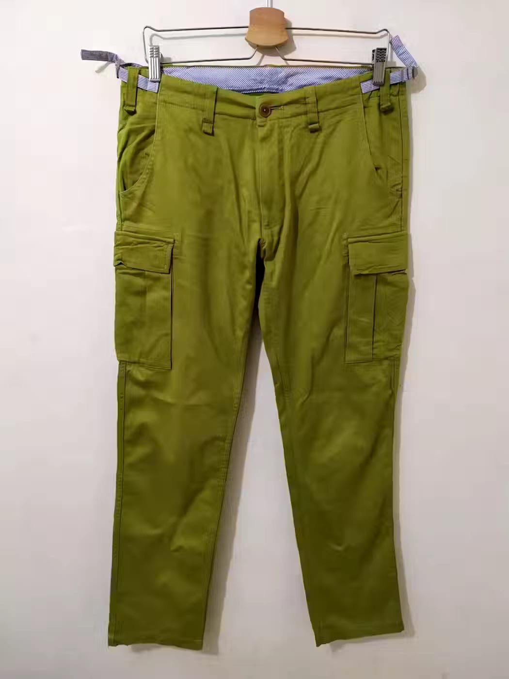 image of Junred Japan Cargo Skinny Pants in Green, Men's (Size 32)