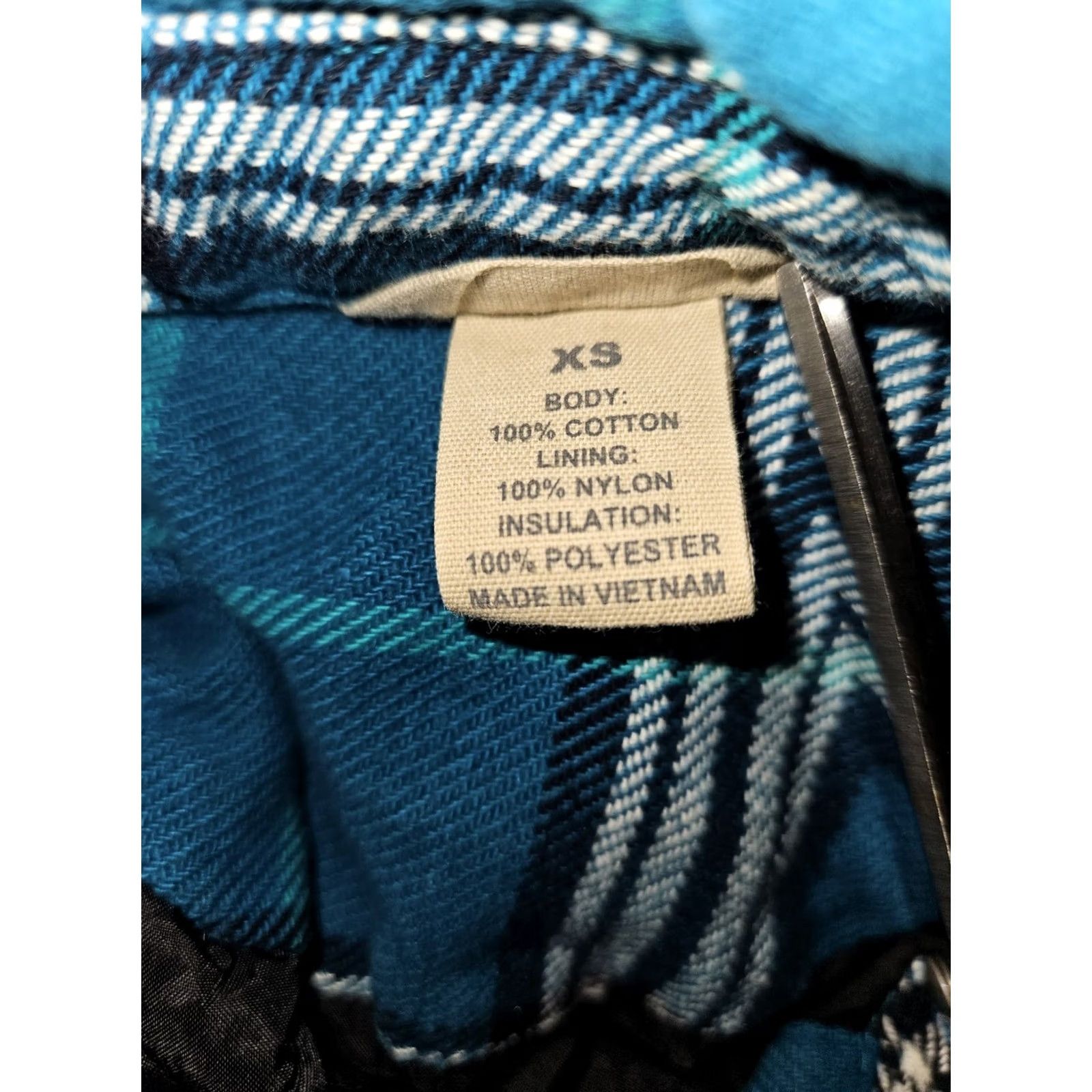Altea Duluth Trading Flannel Jacket Women's XS Teal Plaid Quilted Snap Insulated Size XS / US 0-2 / IT 36-38 - 3 Thumbnail