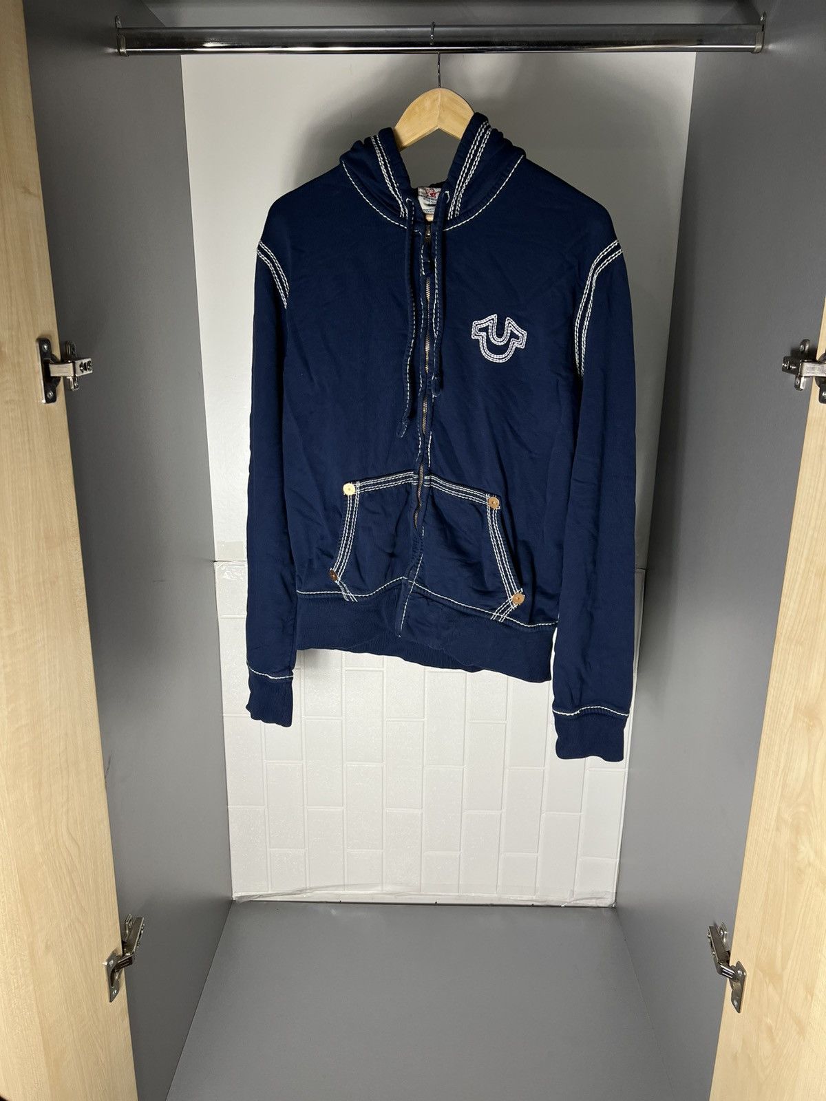 True Religion VINTAGE TRUE RELIGION ZIP HOODIE DESIGNER JAPAN STYLE Y2K Size US L / EU 52-54 / 3 - 8 Thumbnail