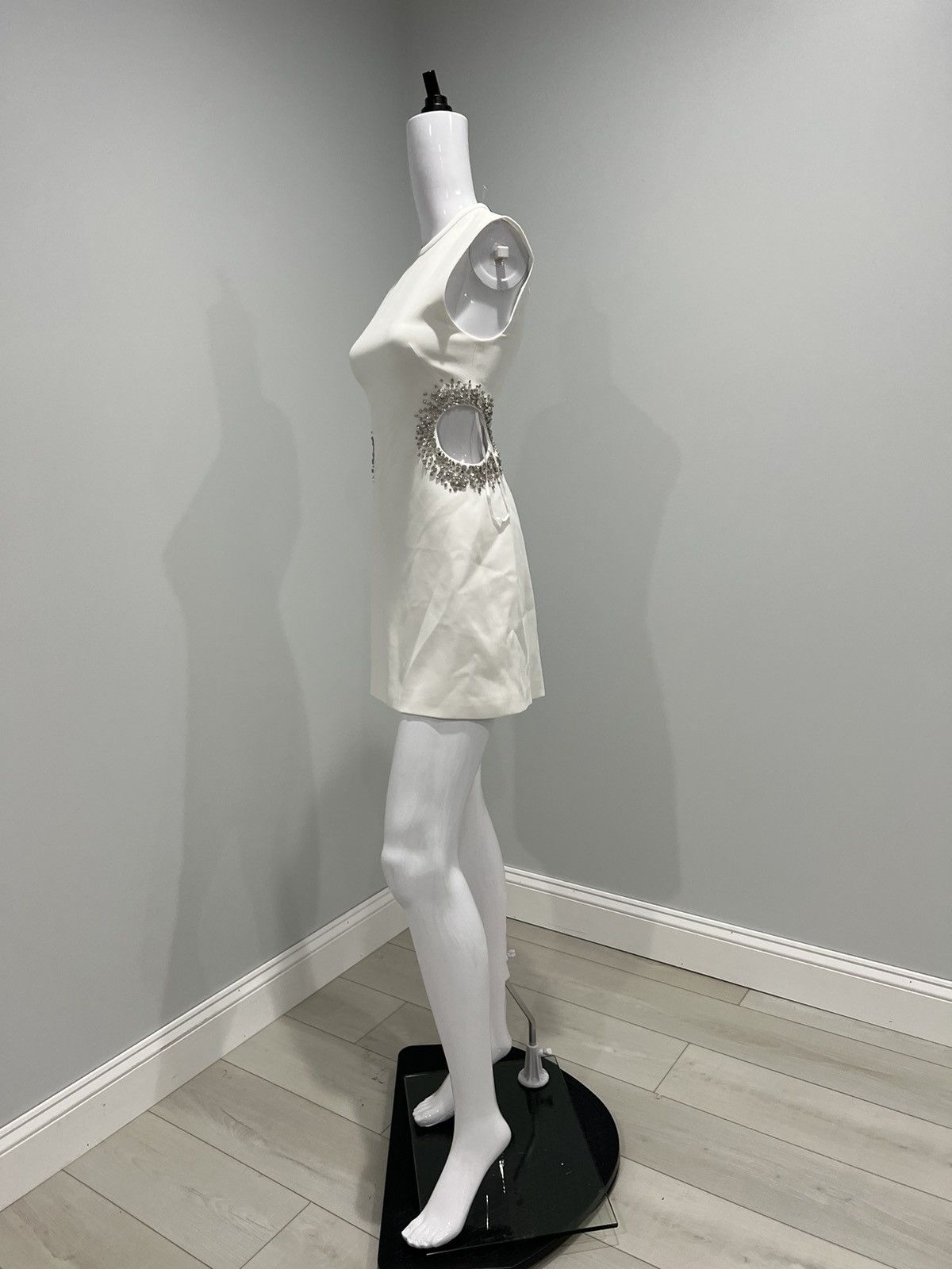 $895 A.L.C. Skye crystal cutout cady mini dress size 0