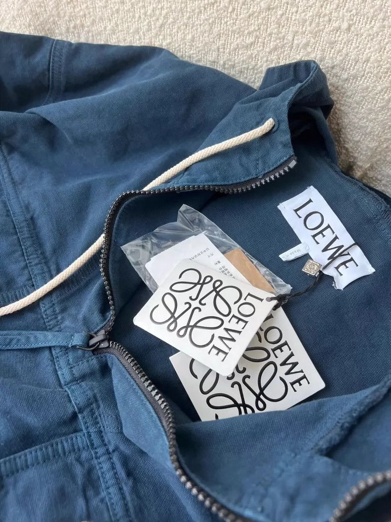 Loewe LOEWE Make a vintage blue hooded pull cord trench coat Size US S / EU 44-46 / 1 - 5 Thumbnail