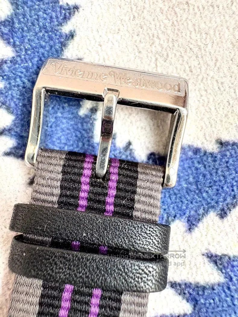 Vivienne Westwood Vivienne Westwood Gray Purple Canvas Watch. Size ONE SIZE - 5 Thumbnail