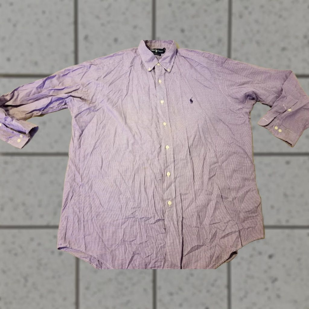 Polo Ralph Lauren Polo Ralph Lauren Dress Shirt Mens 16 32 33 Purple Button Cotton Classic Size 42R - 1 Thumbnail