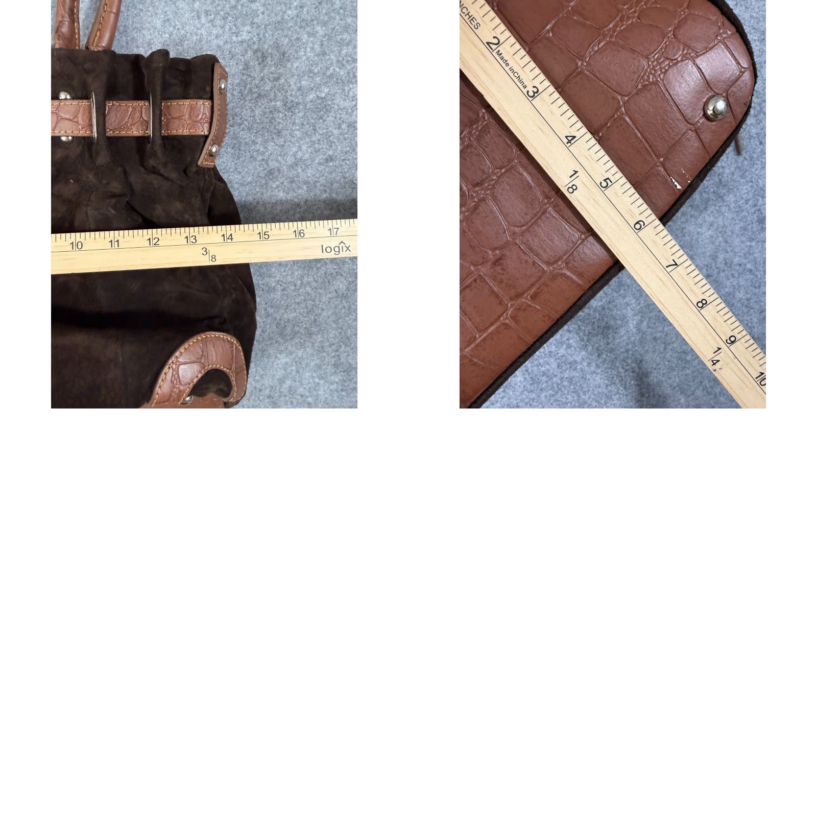 Vintage VINTAGE Gun Tote’n Mamas Shoulder Bag Womens Brown Concealed Carry Suede Leather Purse Size ONE SIZE - 10 Thumbnail