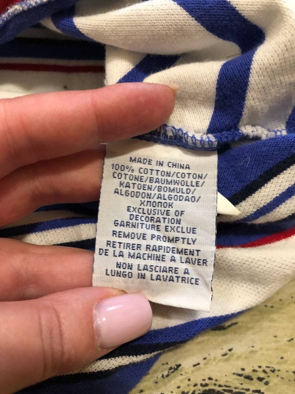 Polo Ralph Lauren Vintage Polo Ralph Lauren Striped Custom Fit Polo Size L Size US L / EU 52-54 / 3 - 3 Thumbnail