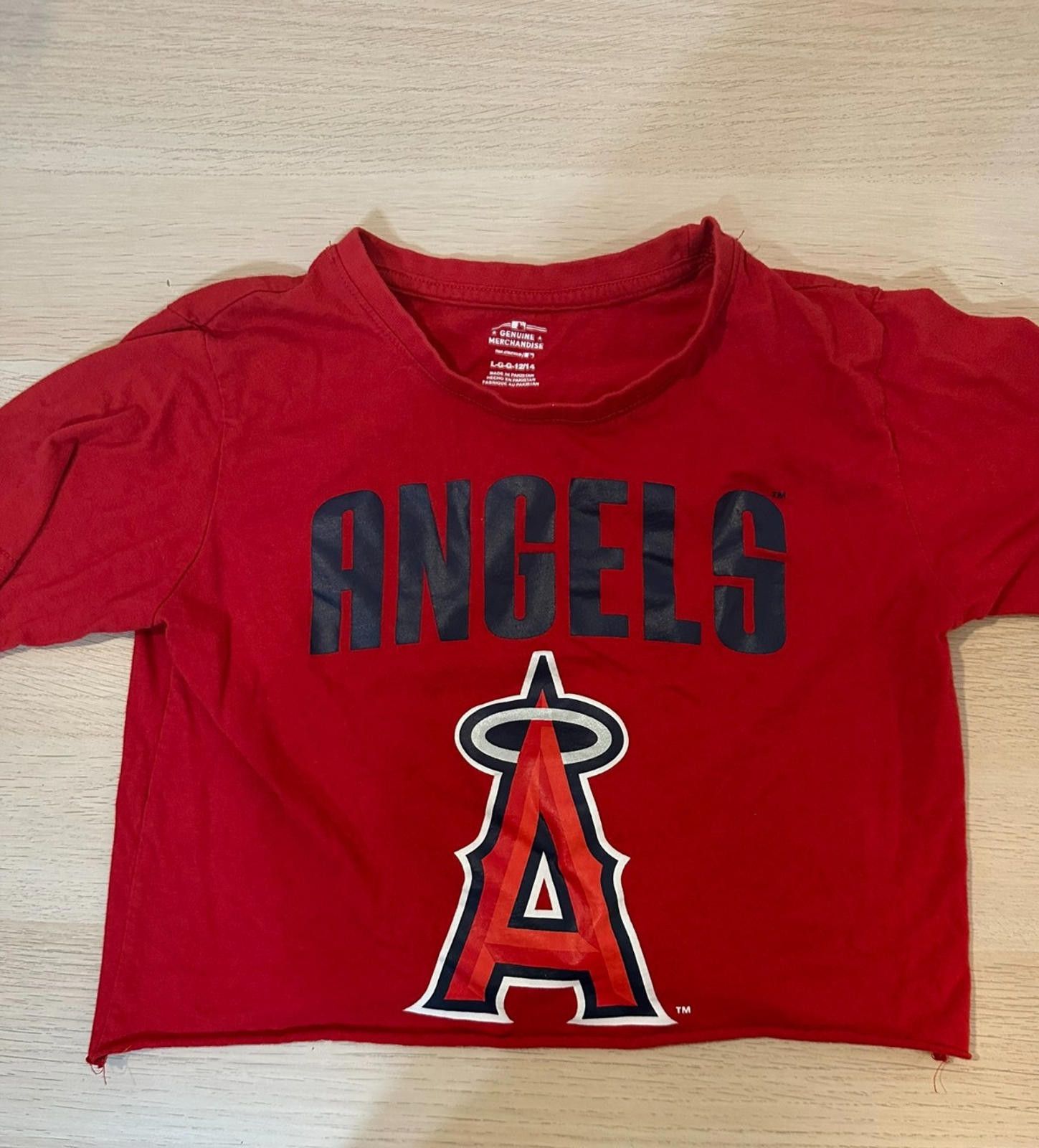 Designer MLB Los Angeles Angels Crop Tee – Women’s Size L (12/14) Size ONE SIZE - 1 Thumbnail