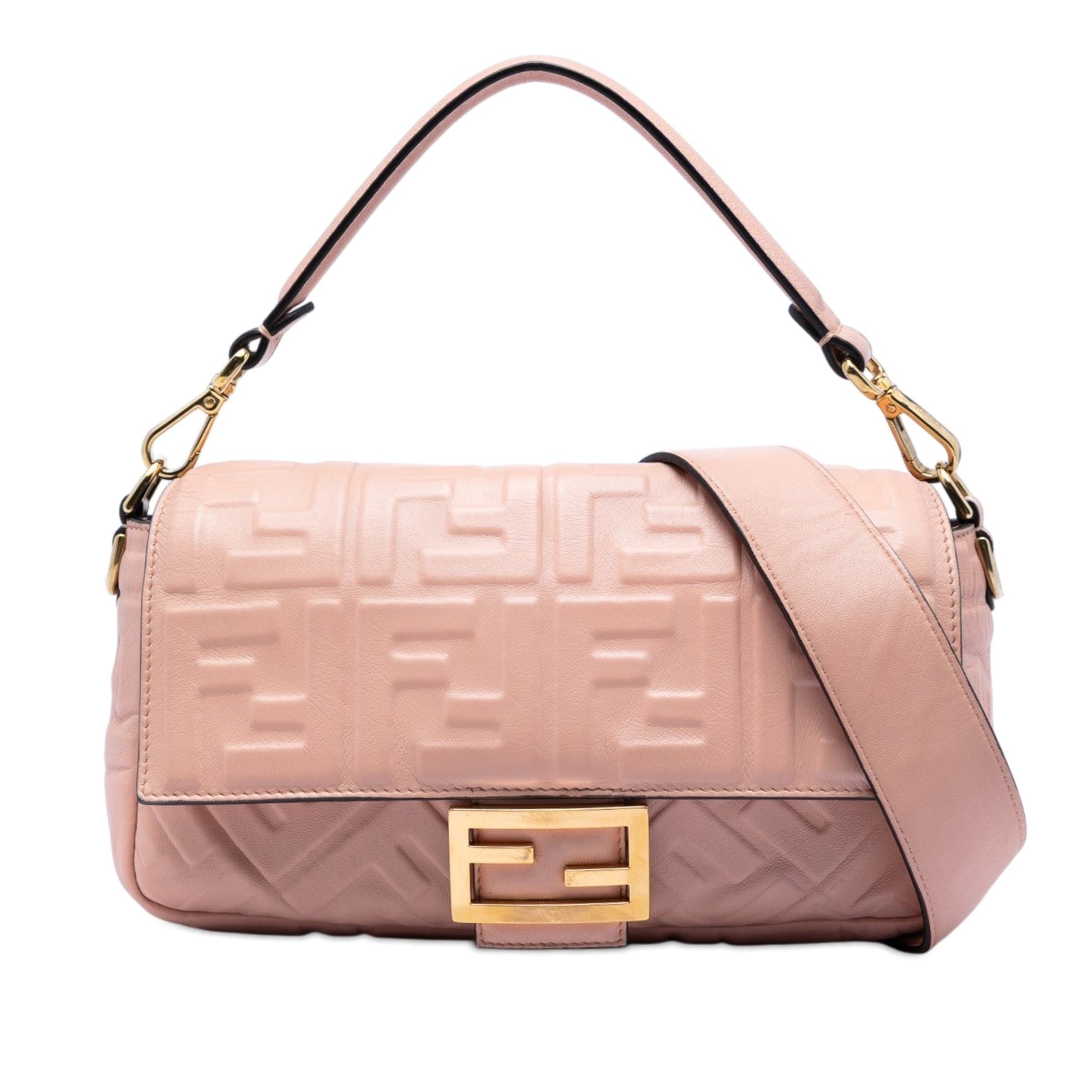 Fendi Zucca Embossed Leather Baguette Satchel Size ONE SIZE - 1 Thumbnail