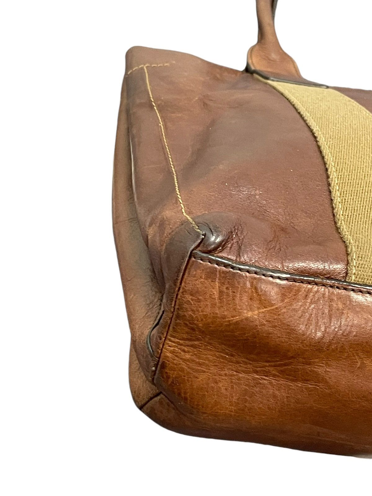 Japanese Brand Full Leather Patina Sazaby Japan Tote Shoulder Bag 1🟩1 Size ONE SIZE - 14 Thumbnail