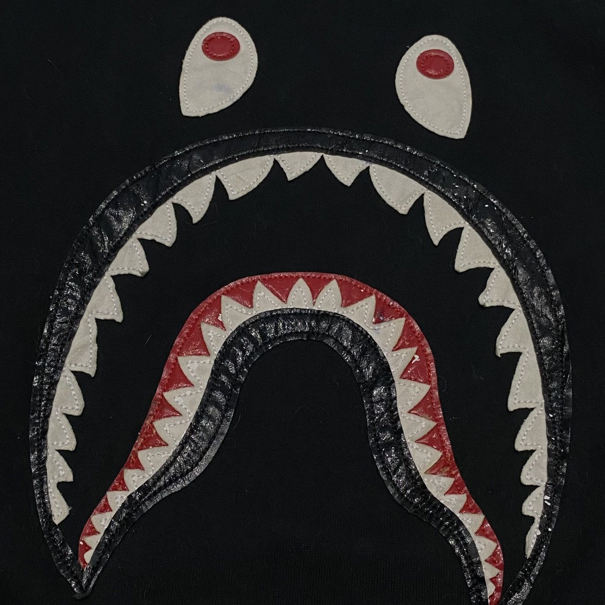 Bape Bape Embroidery Shark Black Hoodie Pullover Size US L / EU 52-54 / 3 - 2 Thumbnail