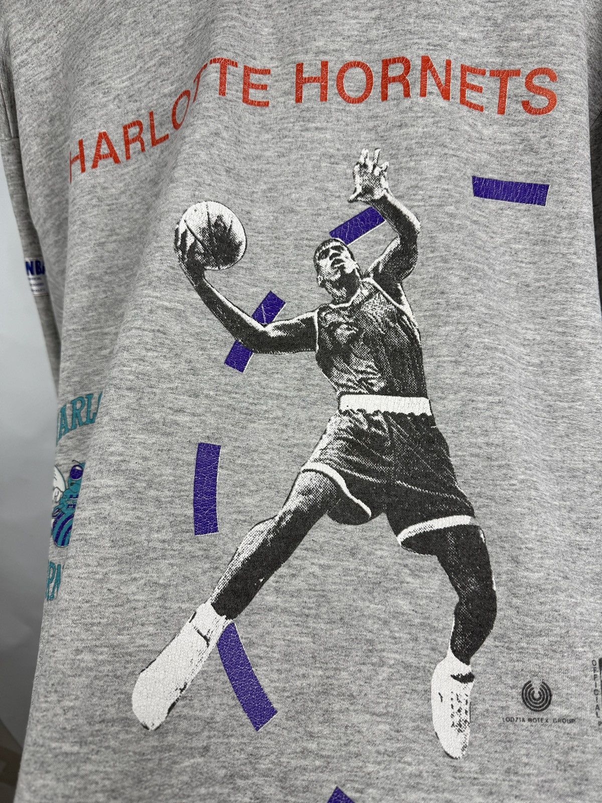 Starter 🇺🇸 Vintage 90s Charlotte Hornets Larry Johnson NBA Sweatshirt Size US M / EU 48-50 / 2 - 7 Thumbnail