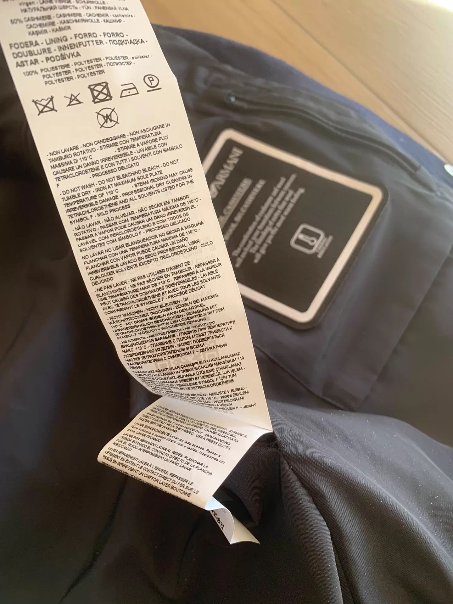 Emporio Armani Emporio Armani Cashmere & Wool Navy Jacket Size 54 Size US L / EU 52-54 / 3 - 7 Thumbnail