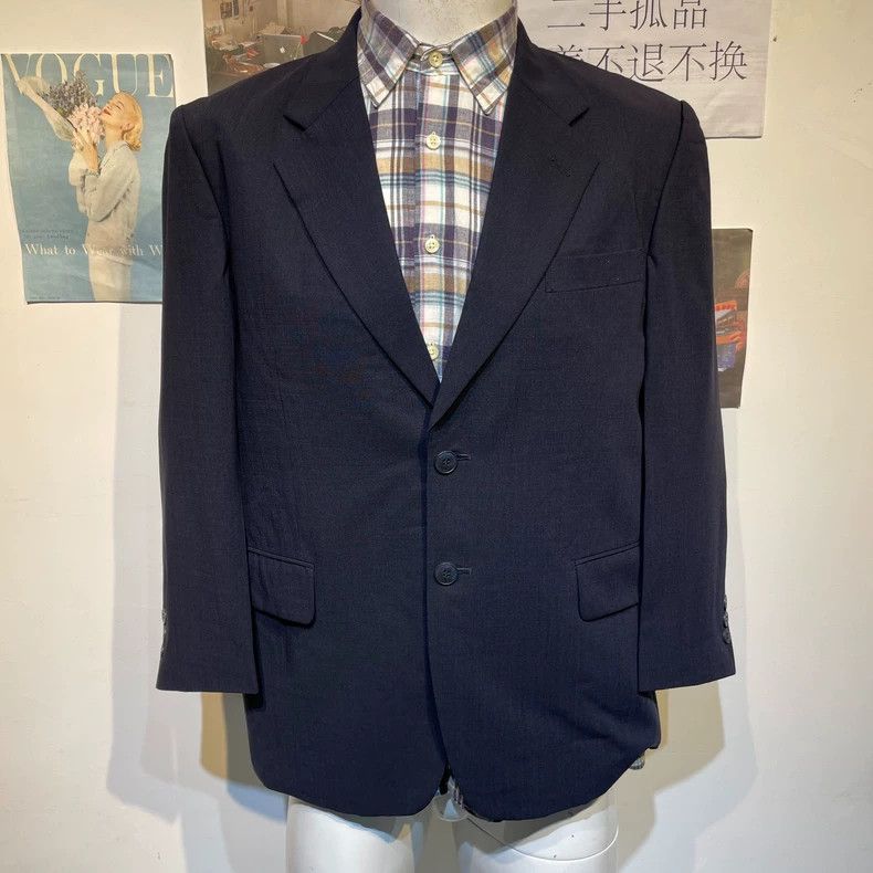 ジャケット GIVENCHY NAVY WOOL AND MOHAIR BLAZER Vintage Givenchy Gentleman Paris Navy Wool Mohair Blazer