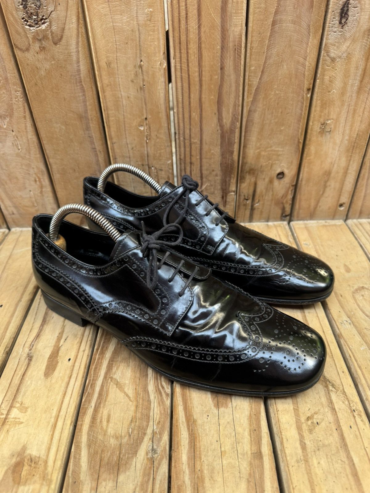 Prada Prada brogue wingtip perforated Men’s dress shoes UK 7 US 8 Size US 8 / EU 41 - 5 Thumbnail