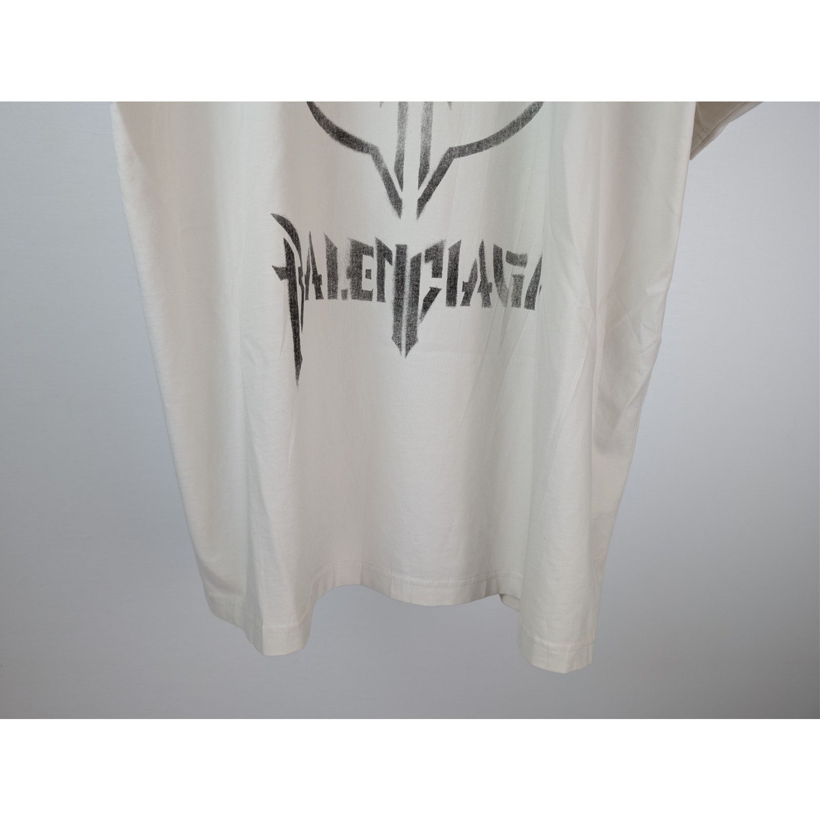 Balenciaga o1rshd1 Metal BB Stencil Vintage Oversized Jersey T-Shirt Size US M / EU 48-50 / 2 - 4 Thumbnail