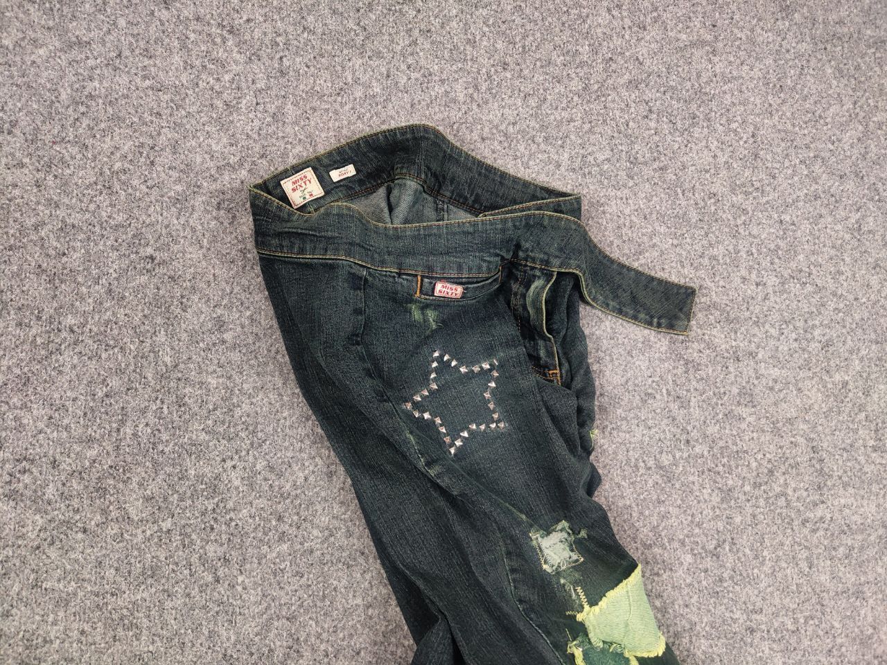 Miss Sixty Vintage Miss Sixty roxy Low Rise Flared patchwork Jeans Y2K Size 31" - 4 Thumbnail