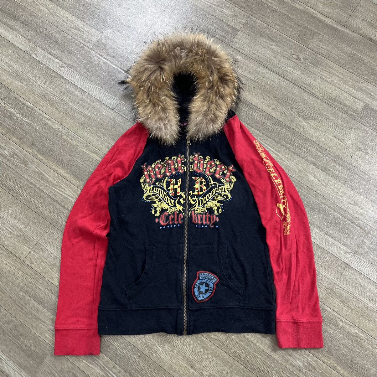 2000s Slap Stick Grunge Gothic Punk Fur Jacket Lgb Style