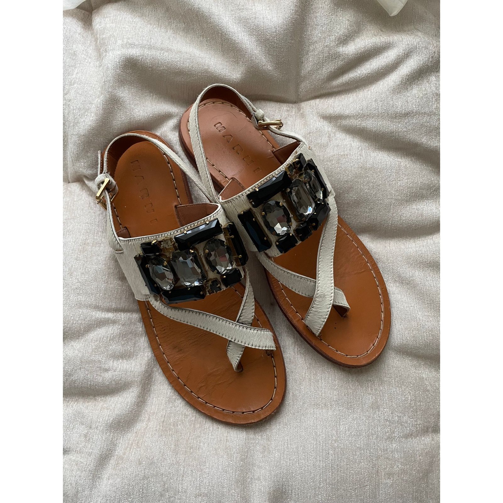 Marni Marni Embellished Sandals Size US 7 / IT 37 - 1 Thumbnail