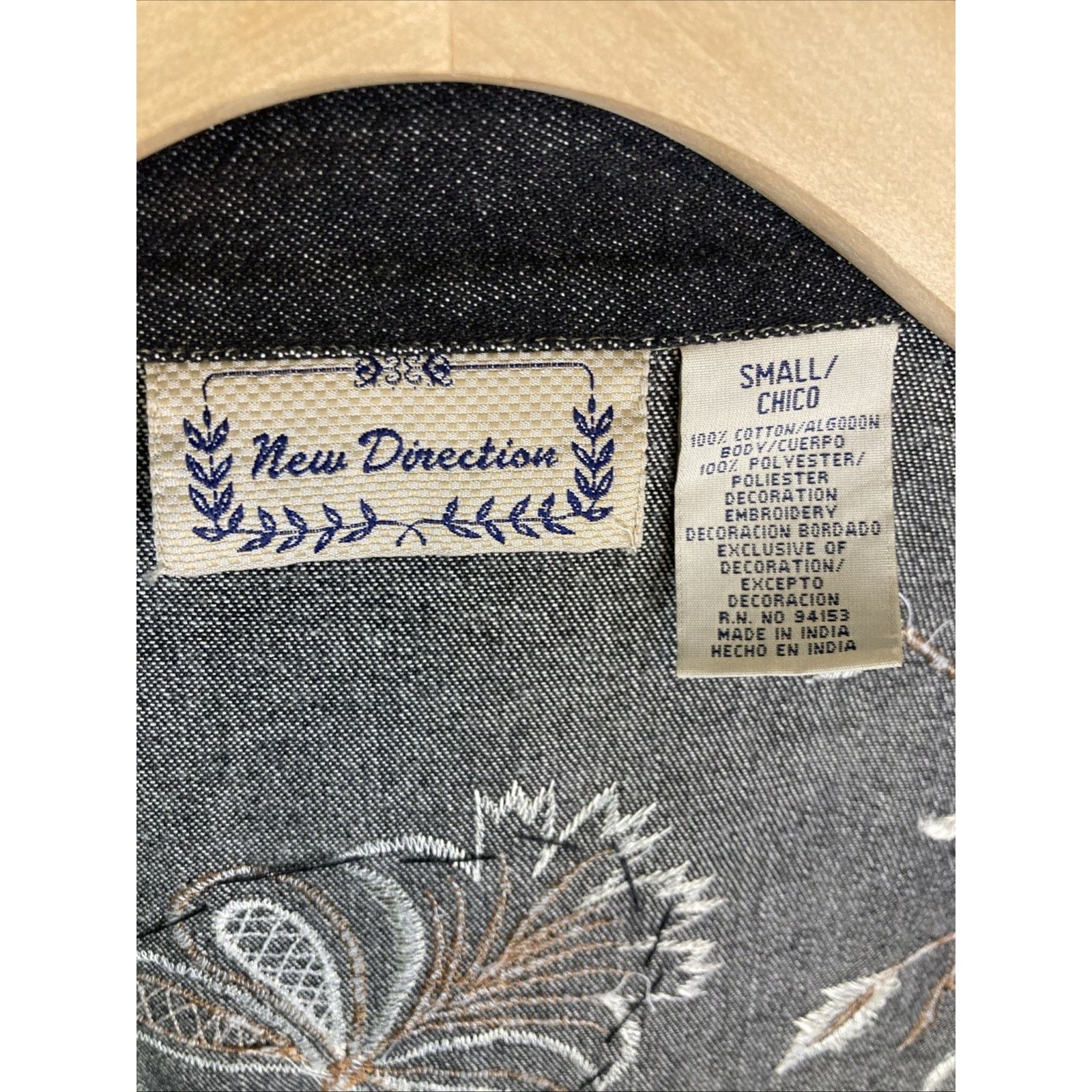 Other Vintage Embroidered Denim Jacket Y2K Floral Boho Women's S Size S / US 4 / IT 40 - 10 Thumbnail