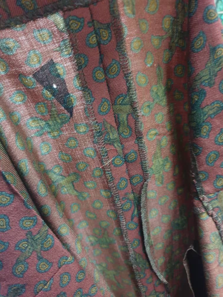 Burberry Vintage Burberry Liberty burgendy Skirt Size 31" - 3 Thumbnail