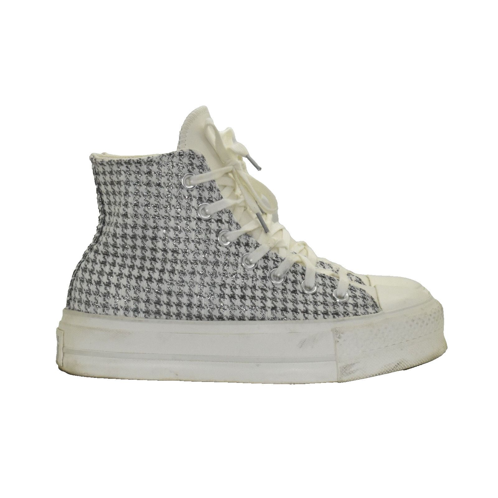 Converse CONVERSE CHUCK TAYLOR SilverEgret Houndstooth Sneakers Sz 6 Size US 4 / IT 34 - 2 Thumbnail