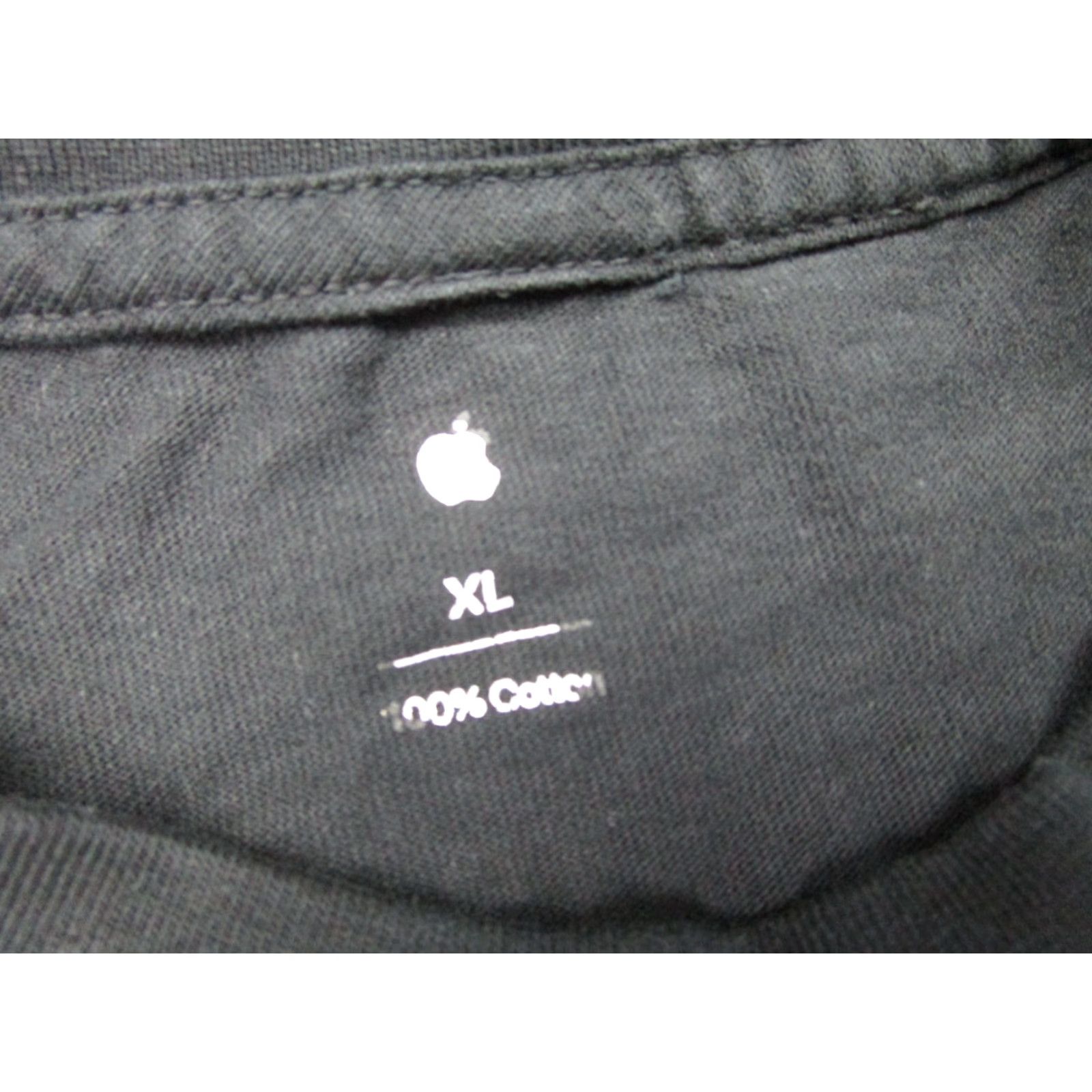 Apple Apple Music Shirt Mens XL Black White Logo T-Shirt Crew Neck Short Sleeve Jersey Regular Phone 90s? Size US XL / EU 56 / 4 - 4 Thumbnail