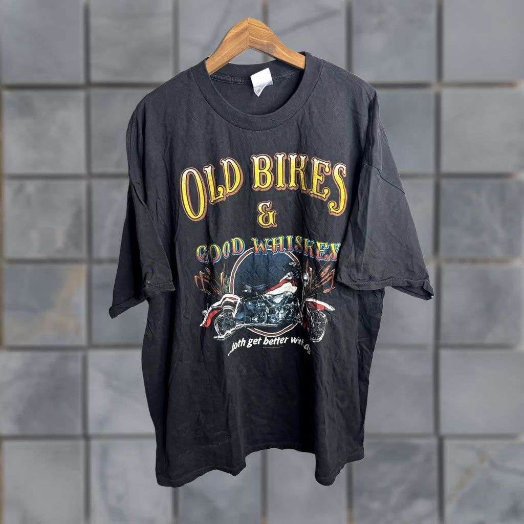 Both Mens Black 2XL Old Bikes & Good Whiskey Shirt Biker Motorcycle Size US XXL / EU 58 / 5 - 1 Thumbnail