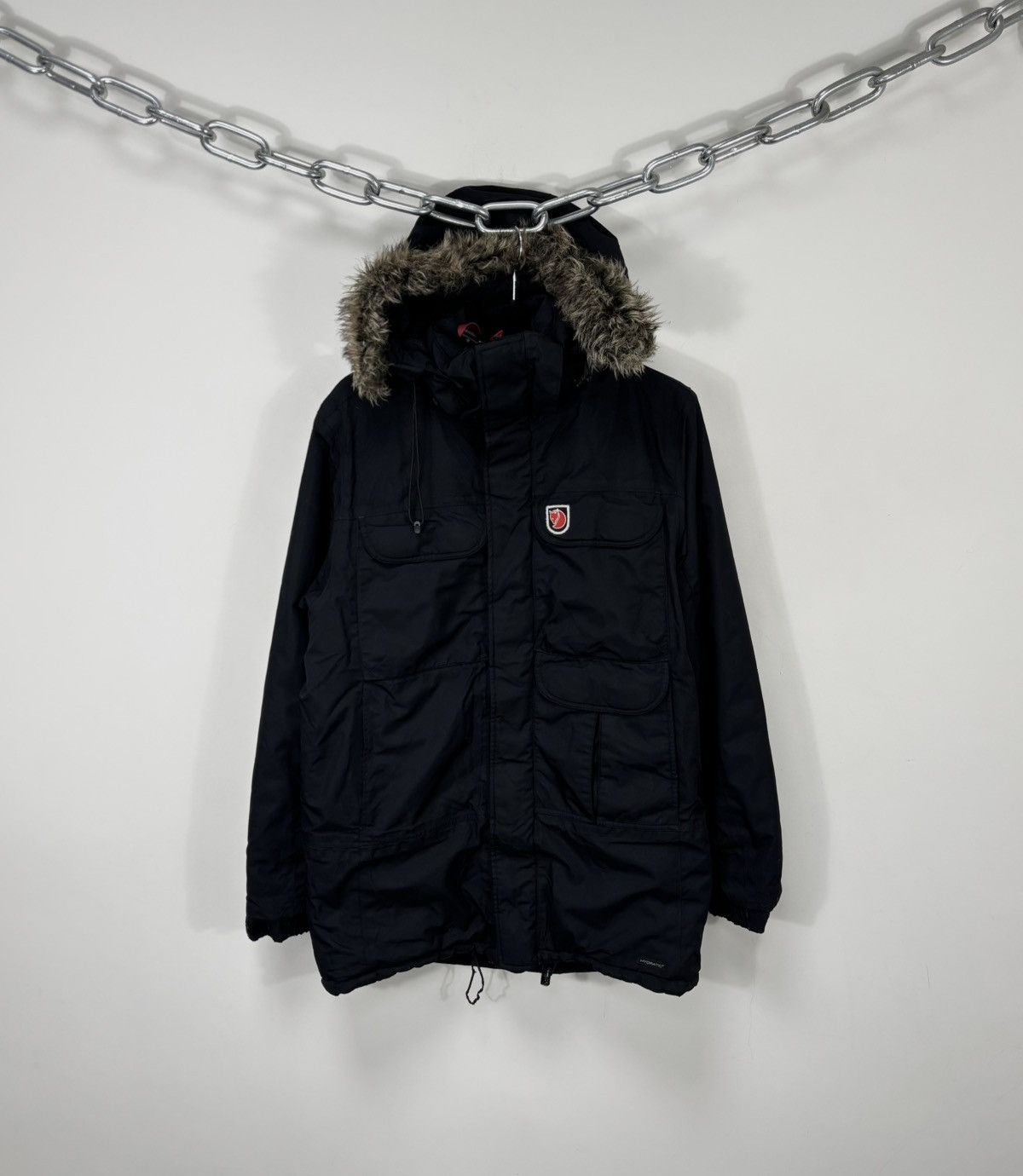 Fjallraven Fjallraven Kodiak Men’s Hydratic Black Hooded Parka Jacket Size US S / EU 44-46 / 1 - 1 Thumbnail