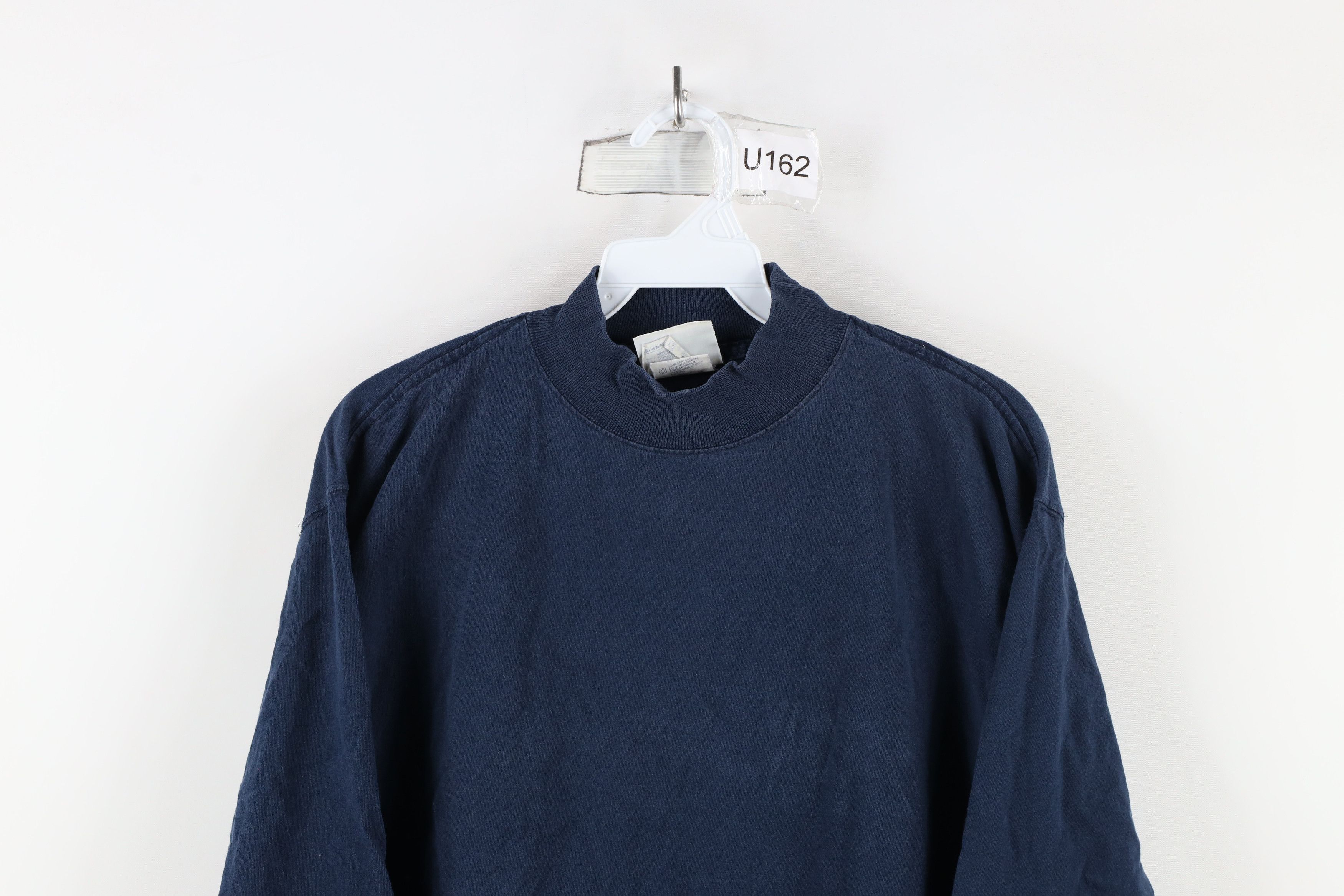 Vintage Vintage 90s Streetwear Mock Neck Long Sleeve T-Shirt Cotton Size US M / EU 48-50 / 2 - 2 Thumbnail