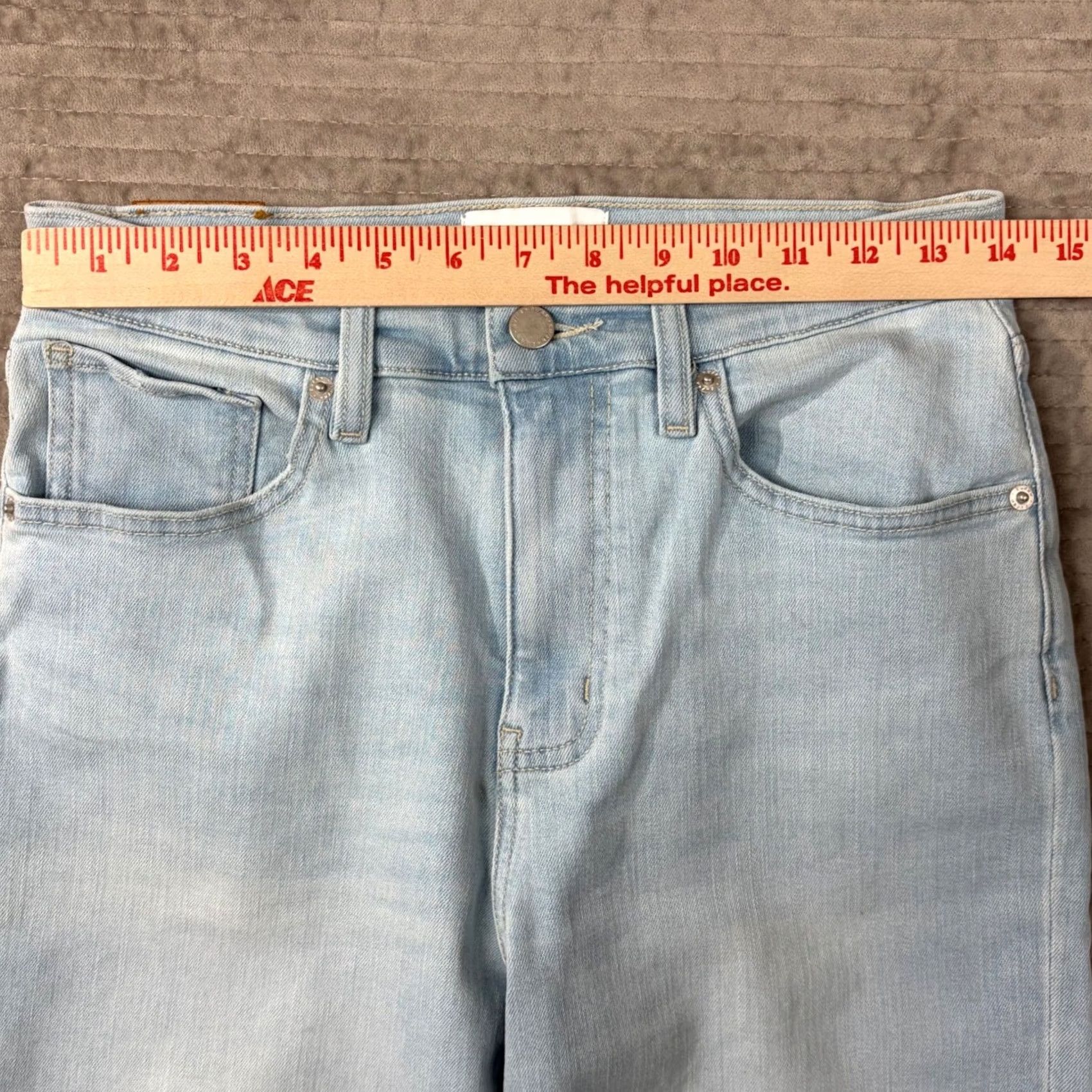Vintage DU/ER Jeans Wide-Leg High Rise 27x28 Light Wash Blue 27 27in 5-Pocket Denim Regular Womens Size 27" / US 4 / IT 40 - 5 Thumbnail