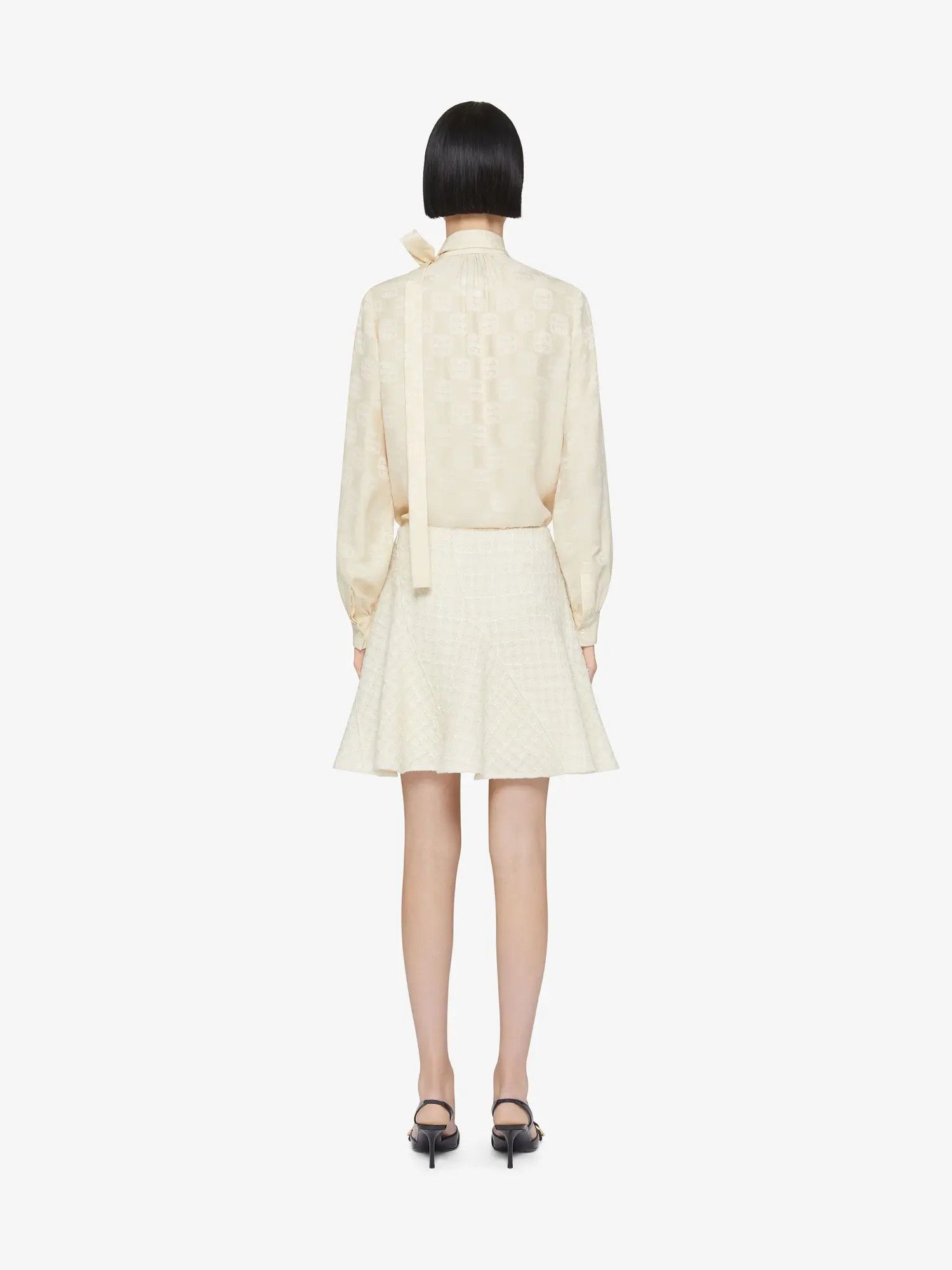 Givenchy o1w1db10825 Lavalliere Blouse in Ecru Size S / US 4 / IT 40 - 4 Thumbnail