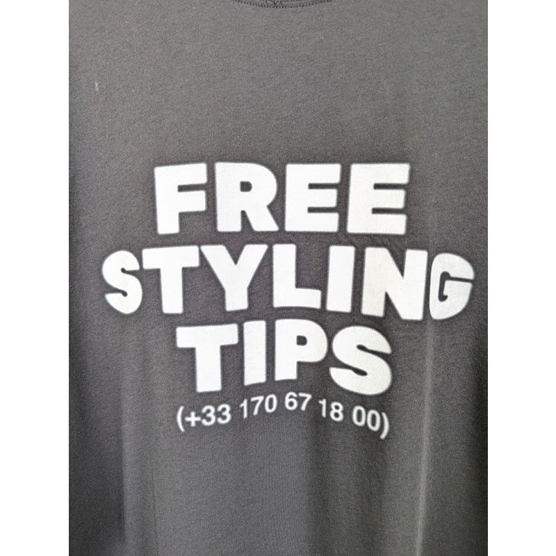 Balenciaga o1rshd1 Large Fit T-Shirt in Washed Black/White Size US S / EU 44-46 / 1 - 4 Thumbnail