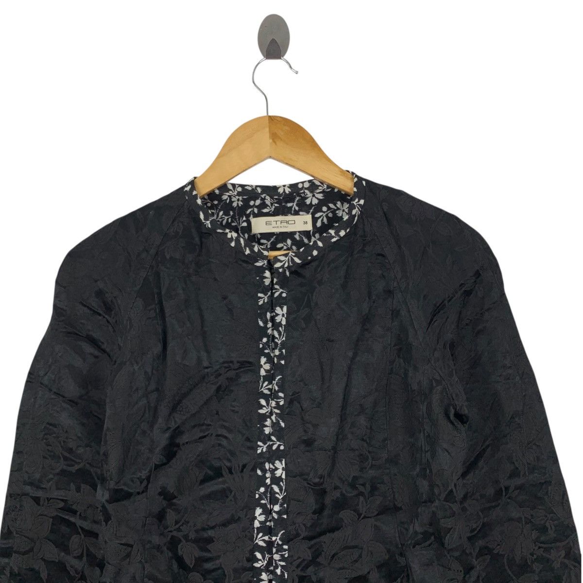 Vintage Vintage ETRO ITALIAN Italy Flower Floral Overprint Jacket Size XXL / US 16-18 / IT 52-54 - 3 Thumbnail