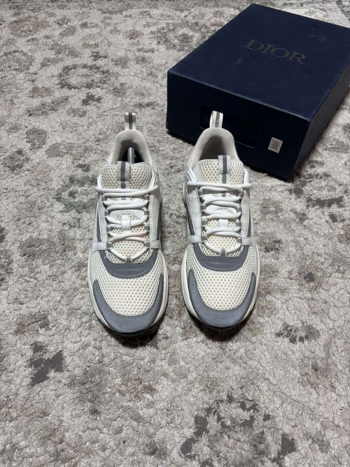 Dior Dior Sneakers White Grey Mesh – Size EU 43 (US 10) Size US 10 / EU 43 - 2 Thumbnail