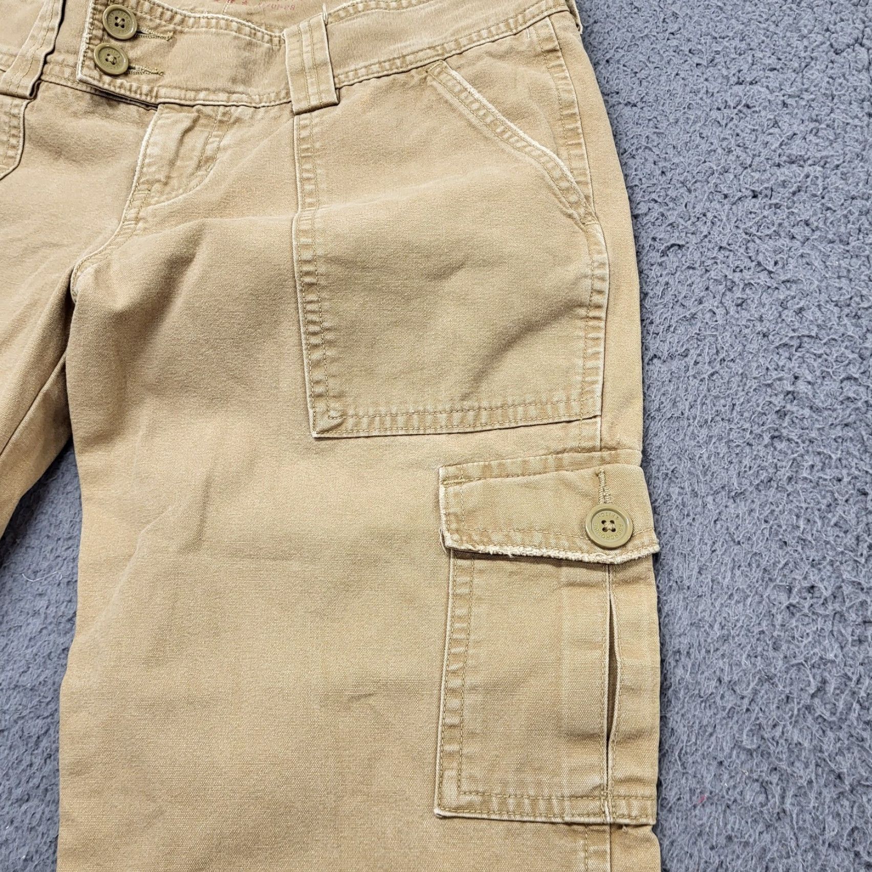 Abercrombie & Fitch Abercrombie & Fitch Cargo Pants Womens Size 2 Brown Canvas Capri Straight Relax Size 26" / US 2 / IT 38 - 6 Thumbnail