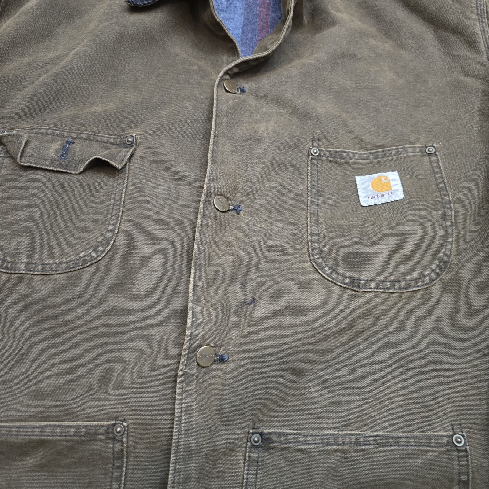Carhartt Carhartt Dark Brown Blanket Lined Chore Coat Jacket Size 2XL Size US XXL / EU 58 / 5 - 4 Thumbnail