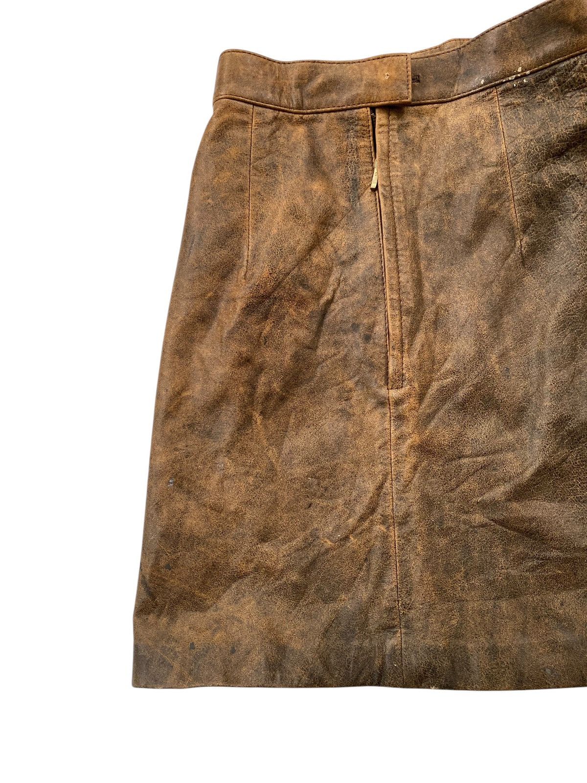 Genuine Leather × Japanese Brand × Vintage Vtg Leather Skirt Pou Let Size M / US 6-8 / IT 42-44 - 3 Thumbnail